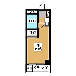 サンライズミタカ ワンルームの間取図画像