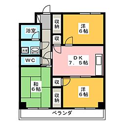 ファミールY.K 3DKの間取図画像