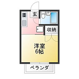 エクセレント調布 ワンルームの間取図画像