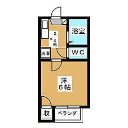 パティオ南烏山 1Kの間取図画像