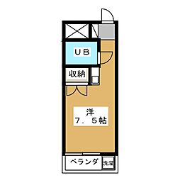 エトワール国領 ワンルームの間取図画像