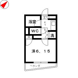 パレ・ホームズ高井戸2 ワンルームの間取図画像