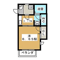 メゾン・パルモ 1Kの間取図画像