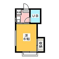 ホワイトコート 1Kの間取図画像