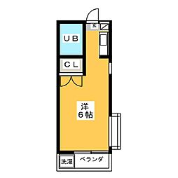 パーク・ハイツ ワンルームの間取図画像