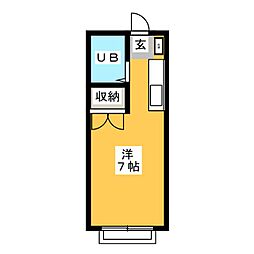 ハウスセイワ ワンルームの間取図画像