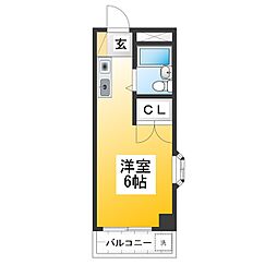 ジュネス・ハイム ワンルームの間取図画像