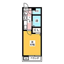 ルミネ仲町 1Kの間取図画像