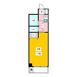 グレースツリーベル ワンルームの間取図画像