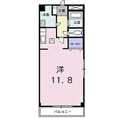 ドーミトリー ワンルームの間取図画像