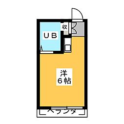 ファランジュ小金井公園 ワンルームの間取図画像