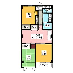 ヘリオス天神町レジデンス 3LDKの間取図画像
