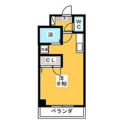 アーバネットテラス ワンルームの間取図画像