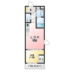 Freedom M 1LDKの間取図画像