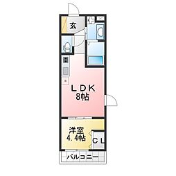 Freedom M 1LDKの間取図画像