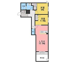 カルム 2LDKの間取図画像
