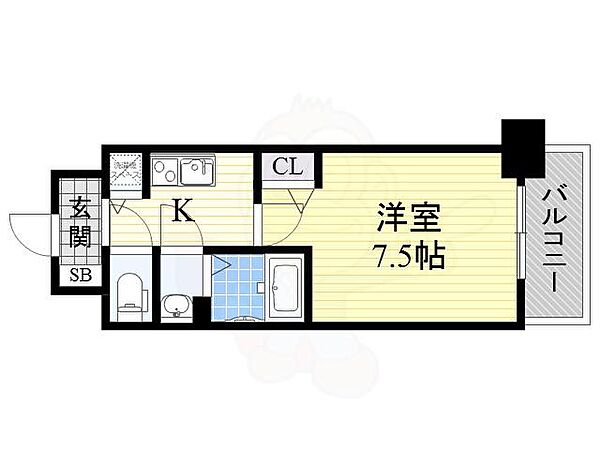 ディームス江坂 ｜大阪府吹田市江の木町(賃貸マンション1K・11階・26.14㎡)の写真 その2