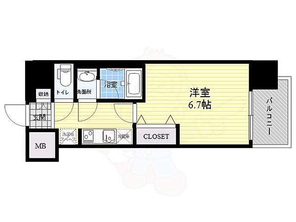 ファーストフィオーレ江坂ウエスト ｜大阪府豊中市小曽根３丁目(賃貸マンション1K・7階・23.25㎡)の写真 その2