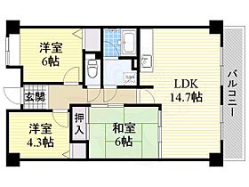 千里パノラマハイツ2  ｜ 大阪府吹田市佐井寺南が丘2番23号（賃貸マンション3LDK・4階・68.23㎡） その2