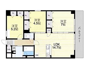 大阪府吹田市江坂町１丁目（賃貸マンション3LDK・4階・70.32㎡） その2