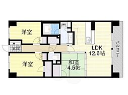 パークナードフィット津雲台 3LDKの間取図画像