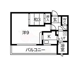 ノースヒルズ 1LDKの間取図画像