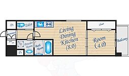 ライフステージ江坂南 1LDKの間取図画像