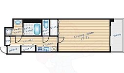 ベルヴィ江坂公園 1Kの間取図画像