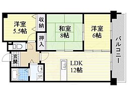 パラッツォデラルナ 3LDKの間取図画像