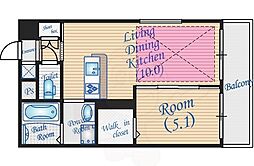 第21関根マンション 1LDKの間取図画像