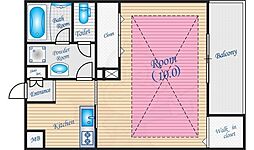 S-FORT江坂公園 1Kの間取図画像