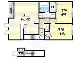 ロッヂえざかA 2階