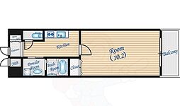 シャトー垂水 1Kの間取図画像