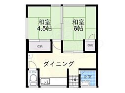 高上荘 2DKの間取図画像