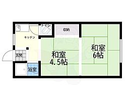 北之坊文化 2Kの間取図画像
