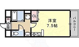 北斗七星 ワンルームの間取図画像