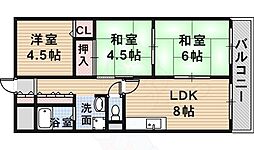 クローバーハイツ西台 3LDKの間取図画像