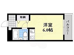 エサカファインクレスト ワンルームの間取図画像