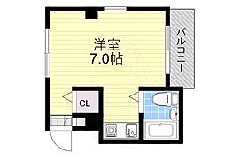 ハイツオー・ワイ ワンルームの間取図画像