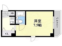 M&T江坂 ワンルームの間取図画像