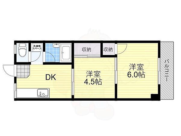 サンビオラ上新庄 406｜大阪府大阪市東淀川区豊新５丁目(賃貸マンション2DK・4階・30.00㎡)の写真 その2