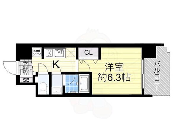 大阪府大阪市淀川区三津屋北２丁目(賃貸マンション1K・6階・22.65㎡)の写真 その2