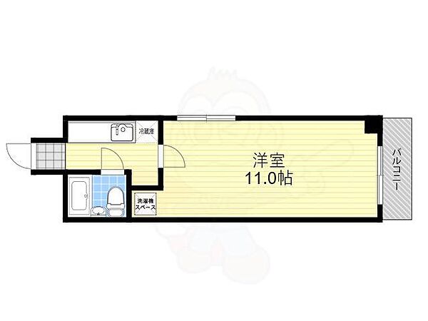 白倉マンション 501｜大阪府大阪市淀川区西中島６丁目(賃貸マンション1K・5階・33.00㎡)の写真 その2