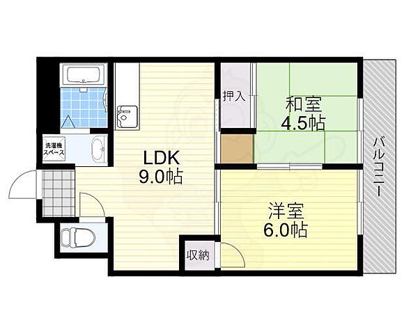 小松原マンション 503｜大阪府大阪市淀川区西三国１丁目(賃貸マンション2LDK・5階・48.00㎡)の写真 その2