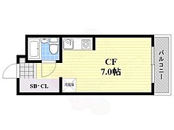 ハイツ衣笠 ワンルームの間取図画像