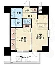 大阪府吹田市江坂町１丁目（賃貸マンション1LDK・8階・40.71㎡） その2