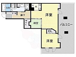 フローラルセントランド 2LDKの間取図画像