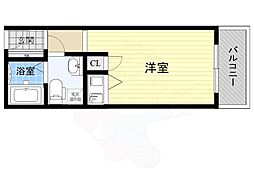 ミールズ新大阪 ワンルームの間取図画像
