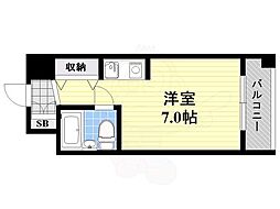 エサカファインクレスト ワンルームの間取図画像