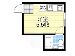 メゾンフラワー ワンルームの間取図画像
